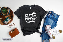 Load image into Gallery viewer, Captain Papa Shirt, New Boat Owner Shirt, Lake Sailor Shirt, Boating Shirt, Boat Captain Shirt
