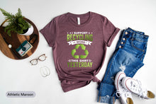 Load image into Gallery viewer, I Support Recycling I Wore This Shirt Yesterday Shirt, Boys Truck Shirt, Dump Truck Shirt, Kids Trash Truck Shirt
