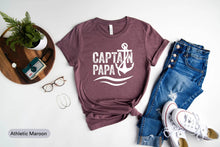 Load image into Gallery viewer, Captain Papa Shirt, New Boat Owner Shirt, Lake Sailor Shirt, Boating Shirt, Boat Captain Shirt
