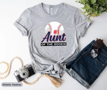 Load image into Gallery viewer, Aunt Of The Rookie Shirt, Baseball Auntie Shirt, Baseball Party Shirt, Sport Aunt Shirt, Aunt Baseball Gift
