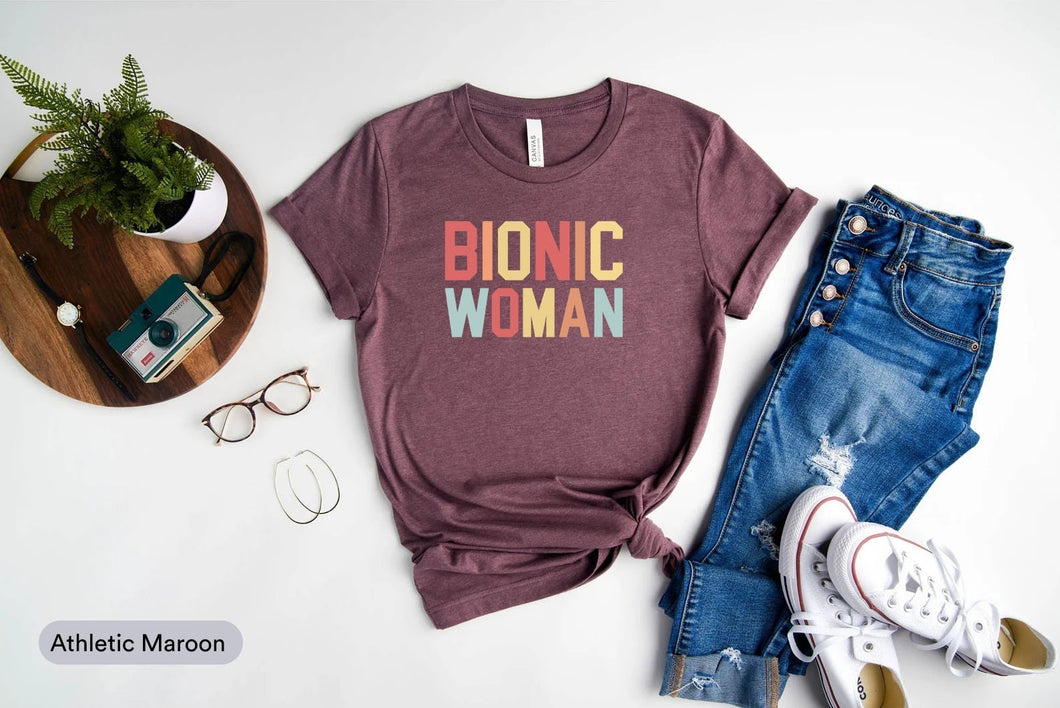 Bionic Woman Shirt, Knee Replacement Surgery, Bionic Knee Club Shirt, Bionic Recovery Shirt