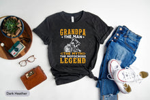 Load image into Gallery viewer, Grandpa The Man The Myth The Motocross Legend Shirt, Motocross Rider Shirt, Motocross Race Day Shirt
