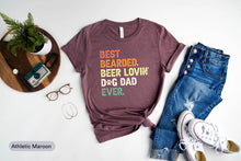 Load image into Gallery viewer, Best Bearded Beer Lovin&#39; Dog Dad Ever Shirt, Dog Dad Shirt, Dog Lover Shirt, Beer Drinking Shirt
