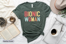 Load image into Gallery viewer, Bionic Woman Shirt, Knee Replacement Surgery, Bionic Knee Club Shirt, Knee Therapist Shirt
