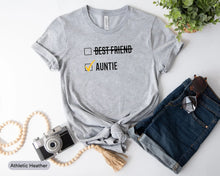 Load image into Gallery viewer, Auntie Shirt, Gift For New Aunt, Aunt To Be Shirt, Aunt Shirt, Best Auntie Shirt, Cool Auntie Shirt
