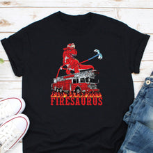 Load image into Gallery viewer, Firesaurus Shirt, Firetruck Shirt, Future Fire Fighter Shirt, Toddler Fireman Gift, Firefighter Shirt
