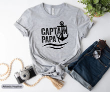 Load image into Gallery viewer, Captain Papa Shirt, New Boat Owner Shirt, Lake Sailor Shirt, Boating Shirt, Boat Captain Shirt
