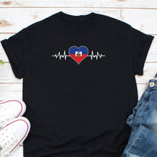 Load image into Gallery viewer, Haiti Heart Flag Shirt, Haitian Pride Shirt, Haitian Flag Shirt, Haiti Travel Shirt, Gift For Haitian
