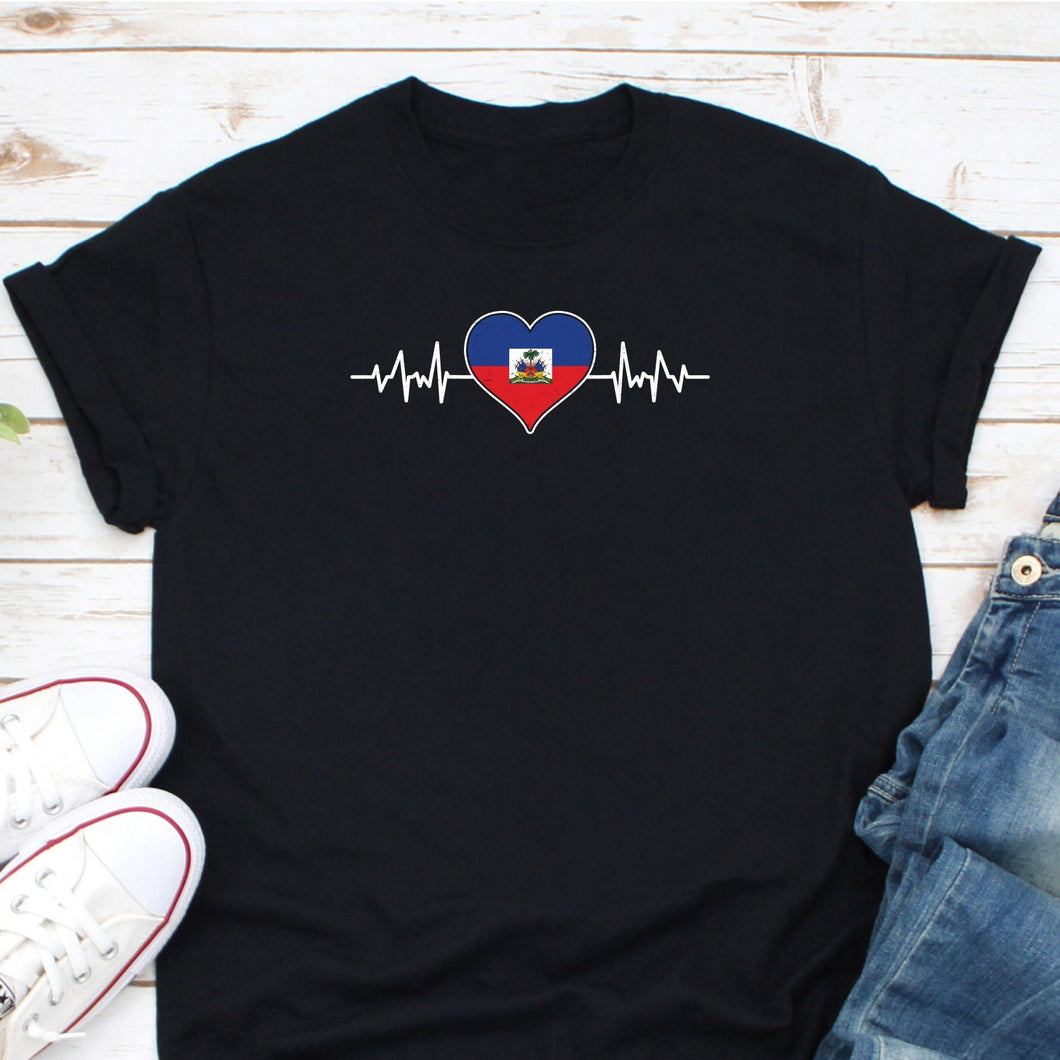 Haiti Heart Flag Shirt, Haitian Pride Shirt, Haitian Flag Shirt, Haiti Travel Shirt, Gift For Haitian