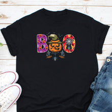 Load image into Gallery viewer, Boo Halloween Shirt, Witch Halloween Shirt, Boo Crew Shirt, Monster Face Shirt, Kids Boo Tee
