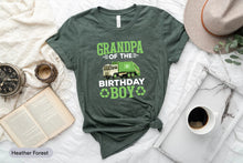 Load image into Gallery viewer, Grandpa Of The Birthday Boy Shirt, Trash Truck Birthday Gift, Garbage Truck Shirt, Toddler Truck Recycle Shirt
