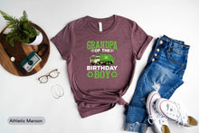 Load image into Gallery viewer, Grandpa Of The Birthday Boy Shirt, Trash Truck Birthday Gift, Garbage Truck Shirt, Toddler Truck Recycle Shirt
