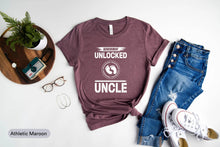 Load image into Gallery viewer, Achievement Unlocked Uncle Shirt, New Uncle Shirt, Uncle To Be Shirt, Uncle Announcement Shirt
