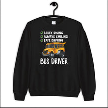Load image into Gallery viewer, Early Rising Always Smiling Safe Driving Shirt, School Bus Driver Shirt, Bus Driver Shirt
