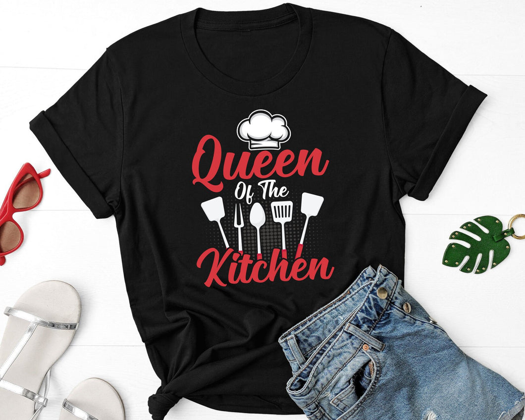 Queen Of The Kitchen Shirt, Mom Chef Shirt, Female Chef Shirt, Culinary Tools Shirt, Kitchen Mom Shirt