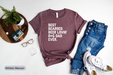 Load image into Gallery viewer, Best Bearded Beer Lovin&#39; Dog Dad Shirt, Pet Lover Shirt, Dog Owner Shirt, Bearded Dad Shirt, Beer Lover
