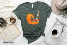 Load image into Gallery viewer, Halloween Pumpkin Shirt, Pumpkin Queen Shirt, Pumpkin Face Shirt, Jack-o-Lantern Shirt, Spooky Vibes
