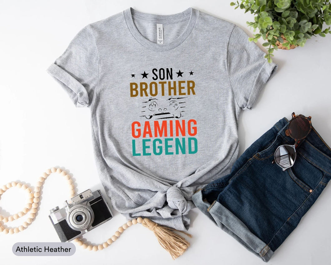 Son Brother Gaming Legend Shirt, Gaming Shirt, Video Gamer Shirt, Games Lover Shirt, Gaming Player Shirt