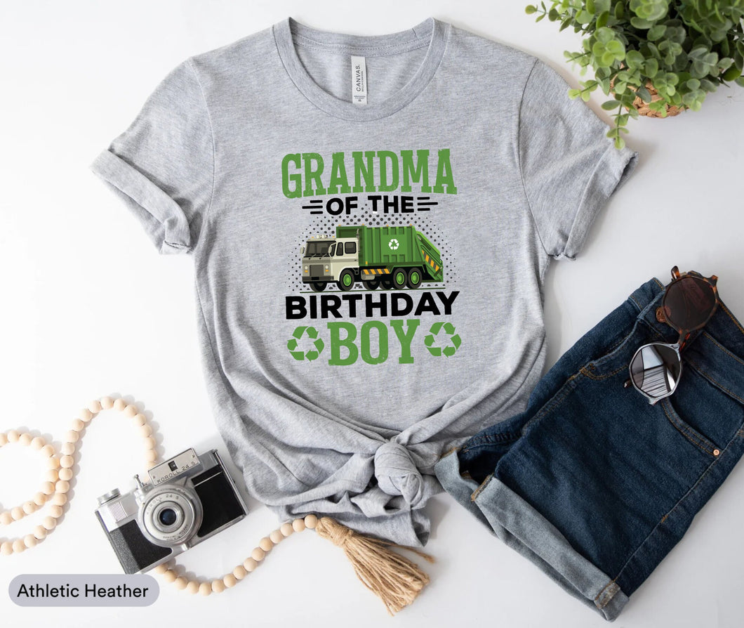 Grandma Of The Birthday Boy Shirt, Garbage Truck Gifts, Trash Truck Shirt, Recycle Truck Shirt, Earth Day Shirt