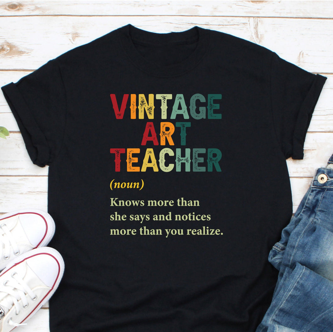 Vintage Art Teacher Shirt, Art Teacher Appreciation, Gift For Art Teacher, Art Classroom Shirt