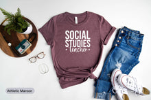 Load image into Gallery viewer, Social Studies Teacher Shirt, Social Studies Squad Shirt, Social Studies Shirt, History Teacher Shirt
