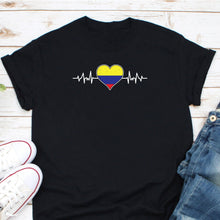 Load image into Gallery viewer, Colombia Heart Flag Shirt, Colombian Shirt, Colombia Proud Shirt, Colombia Travel Shirt, Camiseta De Colombia
