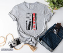 Load image into Gallery viewer, US Flag Volleyball Shirt, Volleyball Ball Shirt, Volleyball Lovers Shirt, Volleyball Fan Shirt, Volleyball Team Shirt
