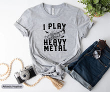 Load image into Gallery viewer, I Play Heavy Metal Shirt, Trumpet Player Shirt, Marching Band Shirt, Music Band Shirt, Musician Dad Shirt
