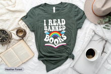 Load image into Gallery viewer, I Read Banned Books Shirt, Ban Guns Not Books, Bookworm Shirt, Book Lover Shirt, Book Reading Shirt
