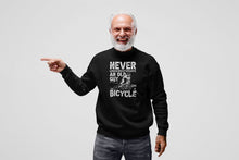 Load image into Gallery viewer, Never Underestimate An Old Guy On A Bicycle Shirt, Bicycle Lover Shirt, Cyclist Grandpa Gift, Mountain Biker Gift
