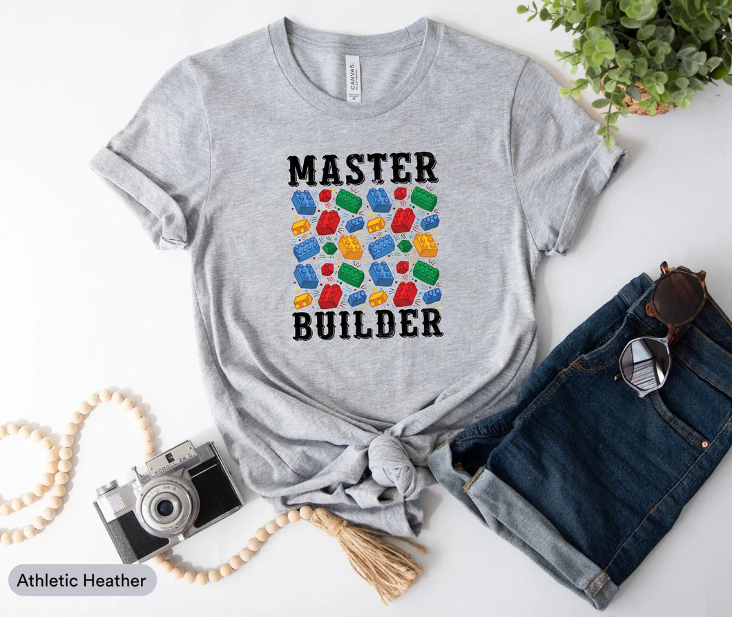 Master Builder Shirt, Builder Blocks Shirt, Builder Blocks Shirt, Block Building Shirt, Brick Master Shirt