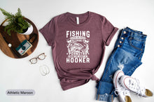 Load image into Gallery viewer, Fishing Saved Me From Becoming A Pornstar Shirt, Fishing Gear Shirt, Fishing Obsessed Shirt, Hooker Shirt
