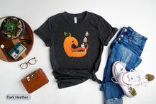 Load image into Gallery viewer, Halloween Pumpkin Shirt, Pumpkin Queen Shirt, Pumpkin Face Shirt, Jack-o-Lantern Shirt, Spooky Vibes
