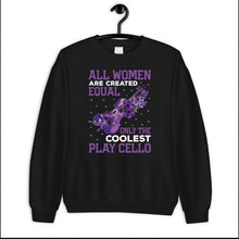 Load image into Gallery viewer, All Women Are Created Equal Only The Coolest Play Cello Shirt, Cello Player Shirt
