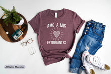 Load image into Gallery viewer, Amo A Mis Estudiantes Shirt, Spanish Teacher Shirt, Dia De San Valentin, Maestros De Espanol Shirt
