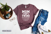 Load image into Gallery viewer, Mom Of Twins Shirt, Mom Of Two Shirt, Expecting Twins Shirt, Twins Baby Announcement
