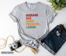 Load image into Gallery viewer, Husband Dad Music Producer Legend Shirt, Making Beats Shirt, Beat Maker Shirt
