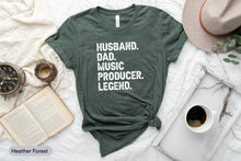 Load image into Gallery viewer, Husband Dad Music Producer Legend Shirt, Making Beats Shirt, Beat Maker Shirt
