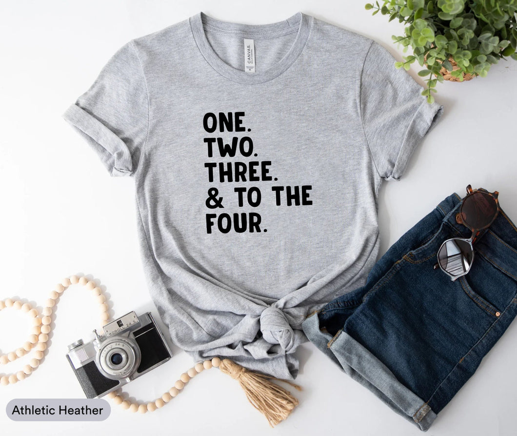 One Two Three & To The Four Shirt, Toddler Birthday Shirt, Fourth Birthday Shirt, Four Years Old Shirt