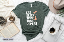 Load image into Gallery viewer, Eat Sleep Spin Toss Repeat Shirt, Marching Band Shirt, Color Guard Girl Shirt, Performer Girls Shirt, Tossing Flag Shirt
