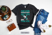 Load image into Gallery viewer, Never Underestimate An Old Man On The Ice Shirt, Ice Hockey Player Shirt, Hockey Coach Shirt
