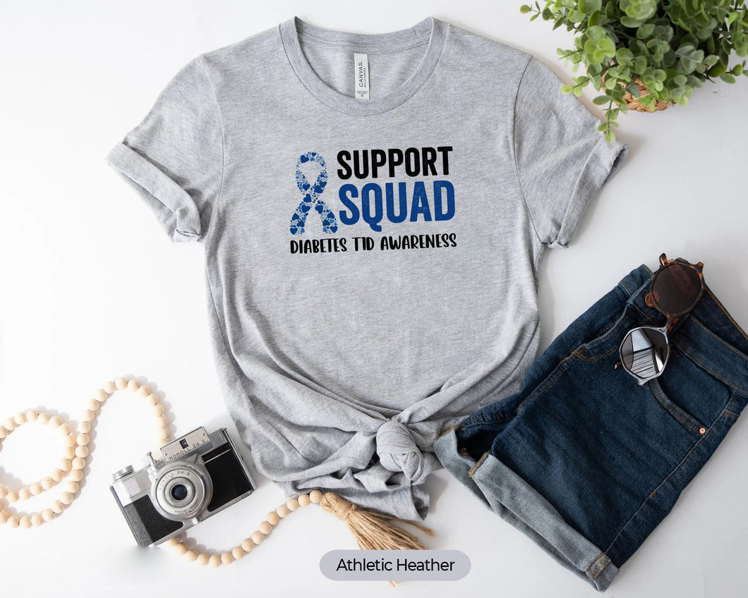 Support Squad Diabetes T1D Awareness Shirt, T1D Awareness Shirt, T1D Walk Month Shirt