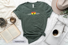 Load image into Gallery viewer, Ghana Shirt, Ghana Heart Flag Shirt, Ghana Map Shirt, Ghanaian Shirt, Ghana Pride Shirt, I&#39;m Ghanaian Shirt
