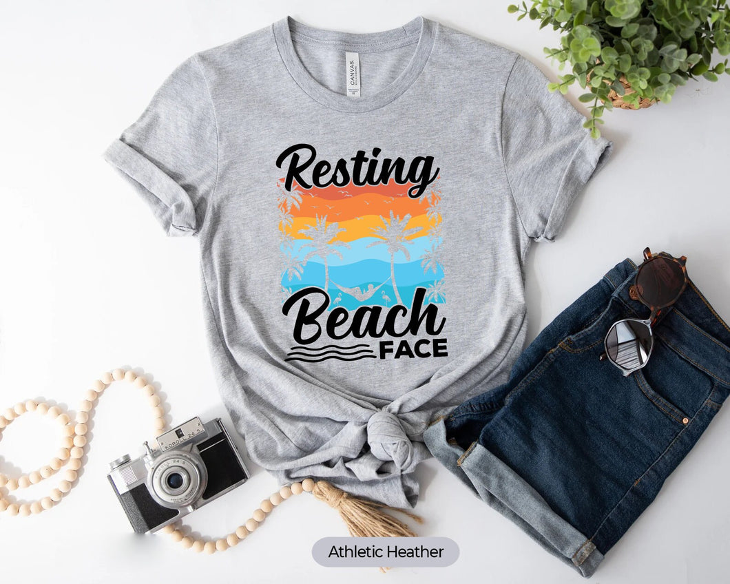 Resting Beach Face Shirt, Cruise Trip Shirt, Beach Vacation Shirt, Summer Trip Shirt, Beach Crew Shirt