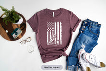 Load image into Gallery viewer, Barrel Racing USA American Flag Shirt, Barrel Racer Shirt, Love Barrel Racing Shirt, Love Horse Shirt
