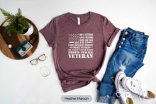 Load image into Gallery viewer, Proud Female Veteran Shirt, Memorial Day Shirt, Veteran Day Shirt, Gift For Veteran Woman
