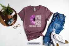 Load image into Gallery viewer, Fibromyalgia Warrior Shirt, Purple Ribbon Awareness Shirt, Fibro Pain Shirt, Fibromyalgia Spoonie Shirt
