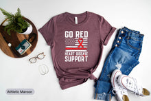 Load image into Gallery viewer, Go Red Heart Disease Support Shirt, Heart Disease Awareness Shirt, Red Ribbon Shirt, Heart Surgeon
