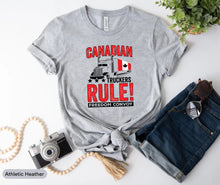 Load image into Gallery viewer, Canadian Truckers Rule Freedom Convoy Shirt, Trucker Protest Shirt, Mandate Freedom Shirt
