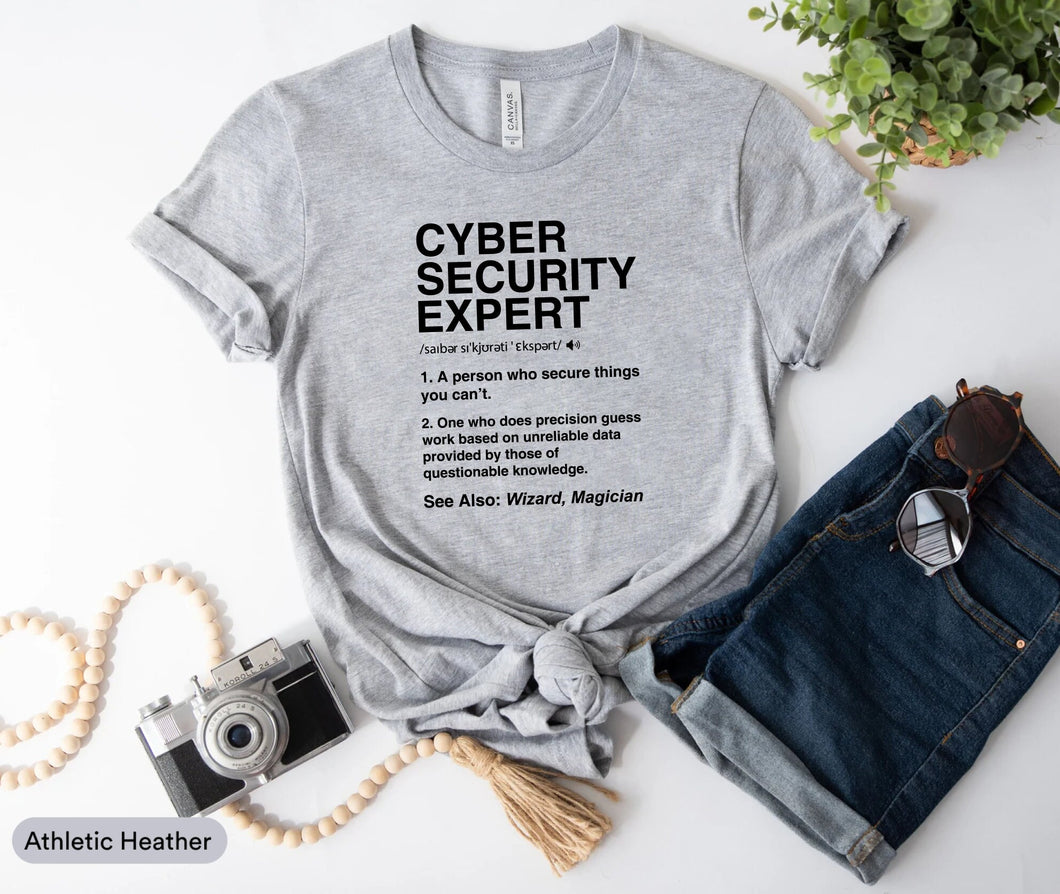 Cyber Security Expert Definition Shirt, Computer Hacking Shirt, Cyber Security Analyst Shirt, Coder Engineer